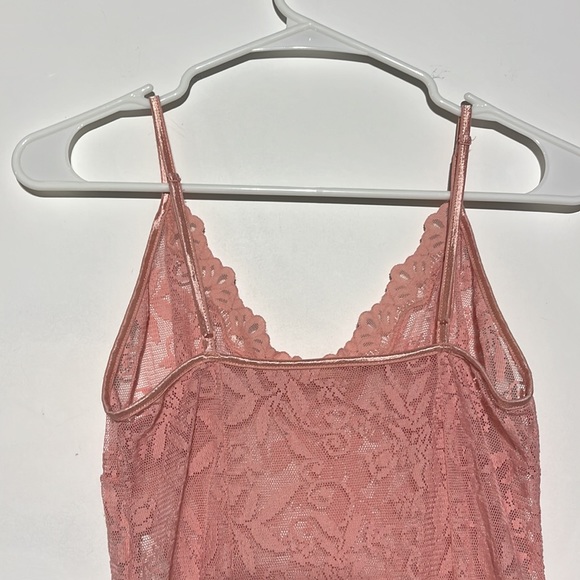Boutique Pink Lace Mesh Slip Dress Size M - Picture 6 of 7